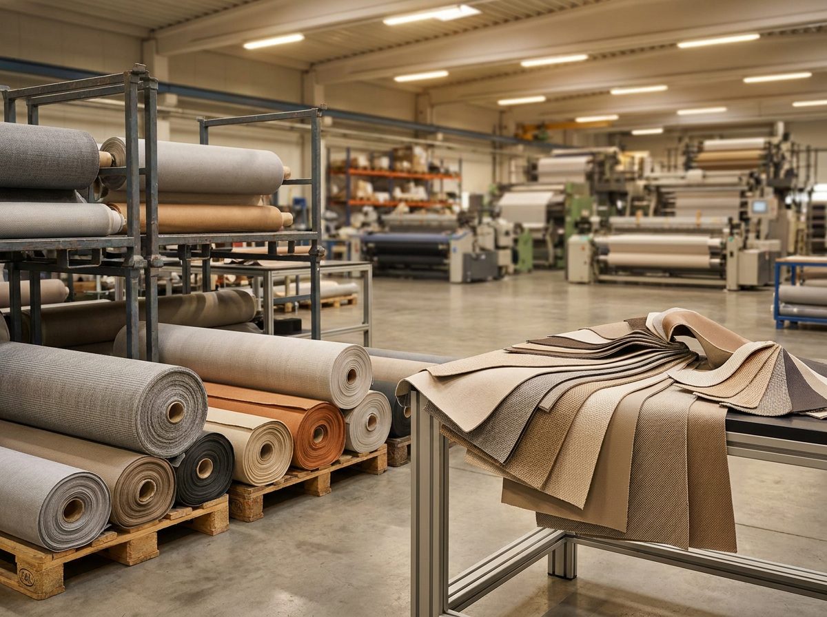 Technical textile laminate production — rolls of coated and laminated material